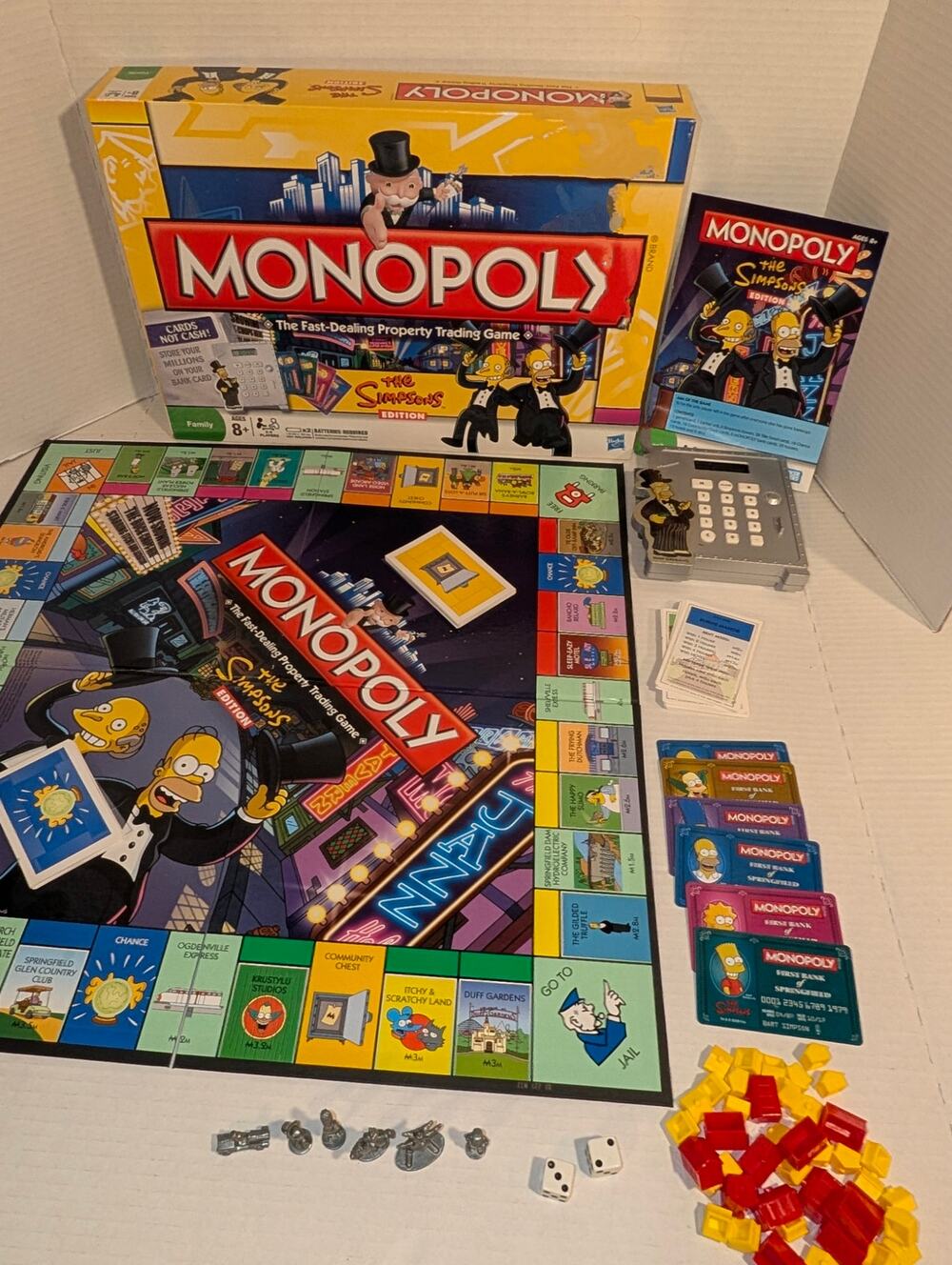 Monopoly The Simpsons Edition 2009 Electronic Banking Game COMPLETE Like New
